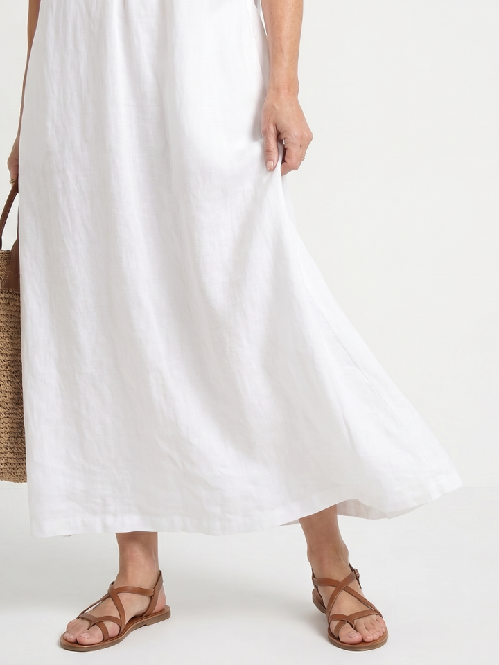 Adelaide - Ärmelloses Midi-Kleid mit Rüschensaum