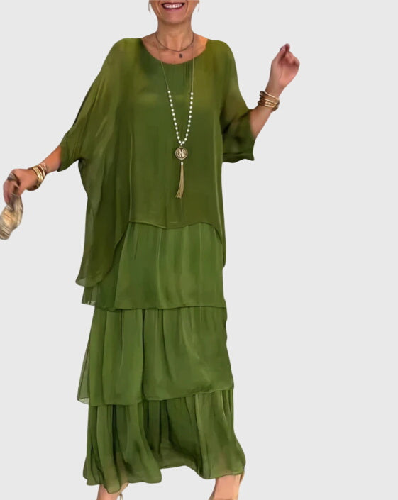 Ella | Langes und Fliessendes Elegantes Kleid