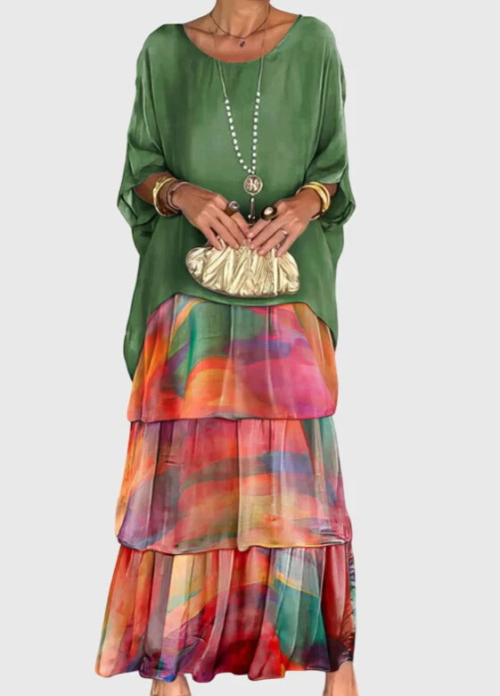 Carmel - Elegantes Fliessendes Maxikleid