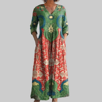Judith - Vintage Floral Maxi Kleid