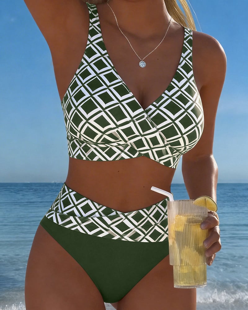 Selina - Bikini mit Diamantmuster