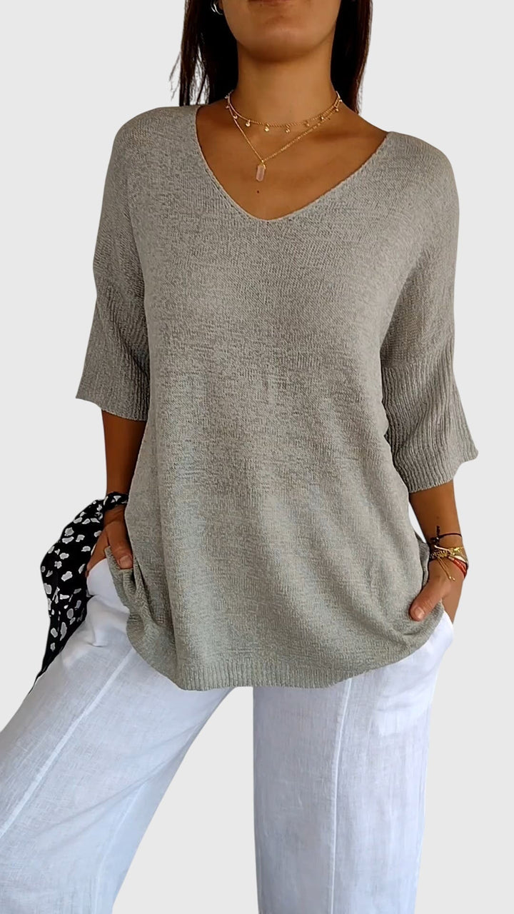 Myrial - Elegantes V-Ausschnitt-Top