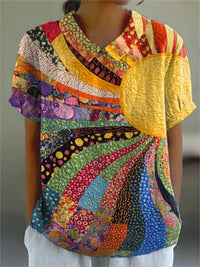 Lila - Sunburst Patchwork Shirt