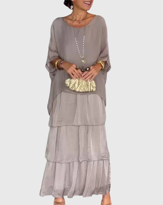Ella | Langes und Fliessendes Elegantes Kleid