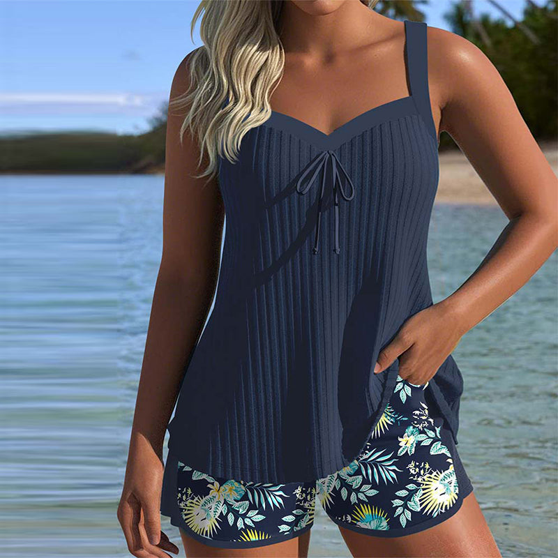 Aline - Gestreifter Tankini im Set