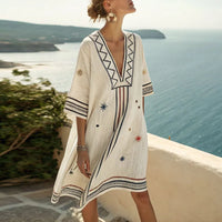Naomi | Kleid im Kaftan-Stil mit ornamentalen Details