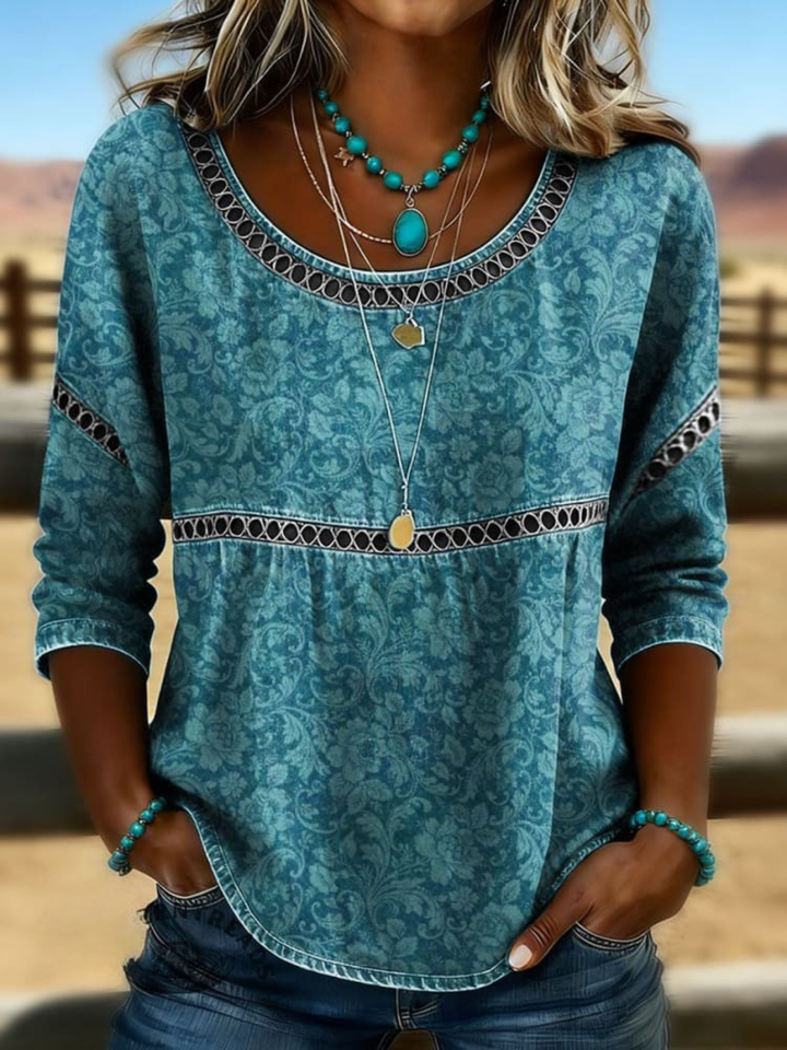 Sienna - Bohemian V-Ausschnitt Bluse