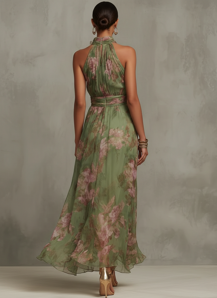 Flore | Langes Blumenkleid aus Chiffon
