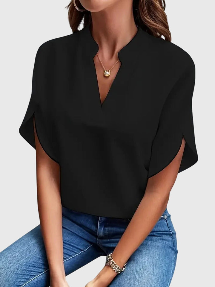 Elora - Weiches und elegantes V-Ausschnitt-Shirt