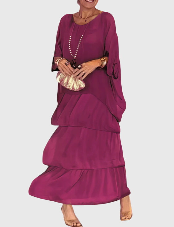Ella | Langes und Fliessendes Elegantes Kleid