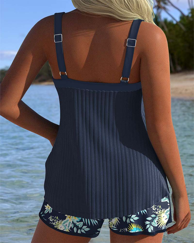 Aline - Gestreifter Tankini im Set