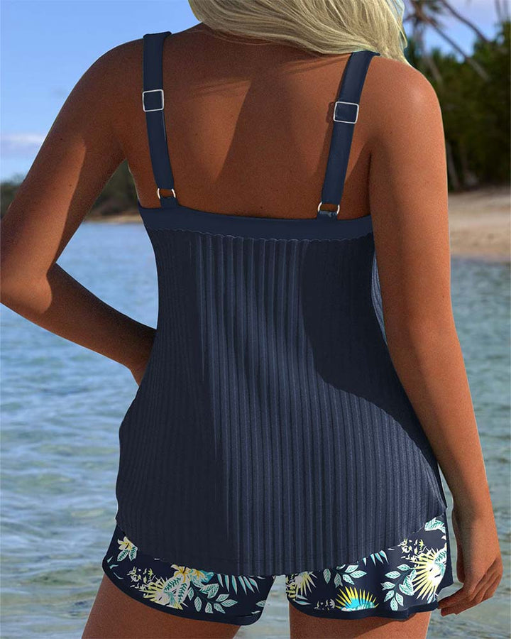 Aline - Gestreifter Tankini im Set