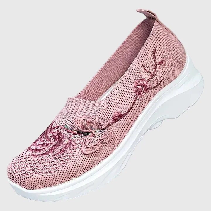 Leetha - Schmetterlingsgestickte Slipper