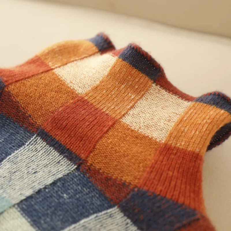 Kerensa | Bunter Karierter Strickpullover für Damen